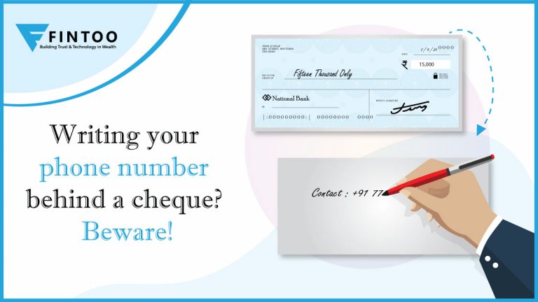 Writing your phone number behind a cheque? Beware! - Fintoo Blog